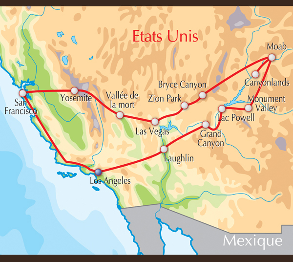 carte usa ouest